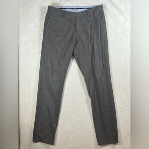 Massimo Dutti 36W 33L Gray Chinos with Tailored Silhouette and Chalk Stripe C10